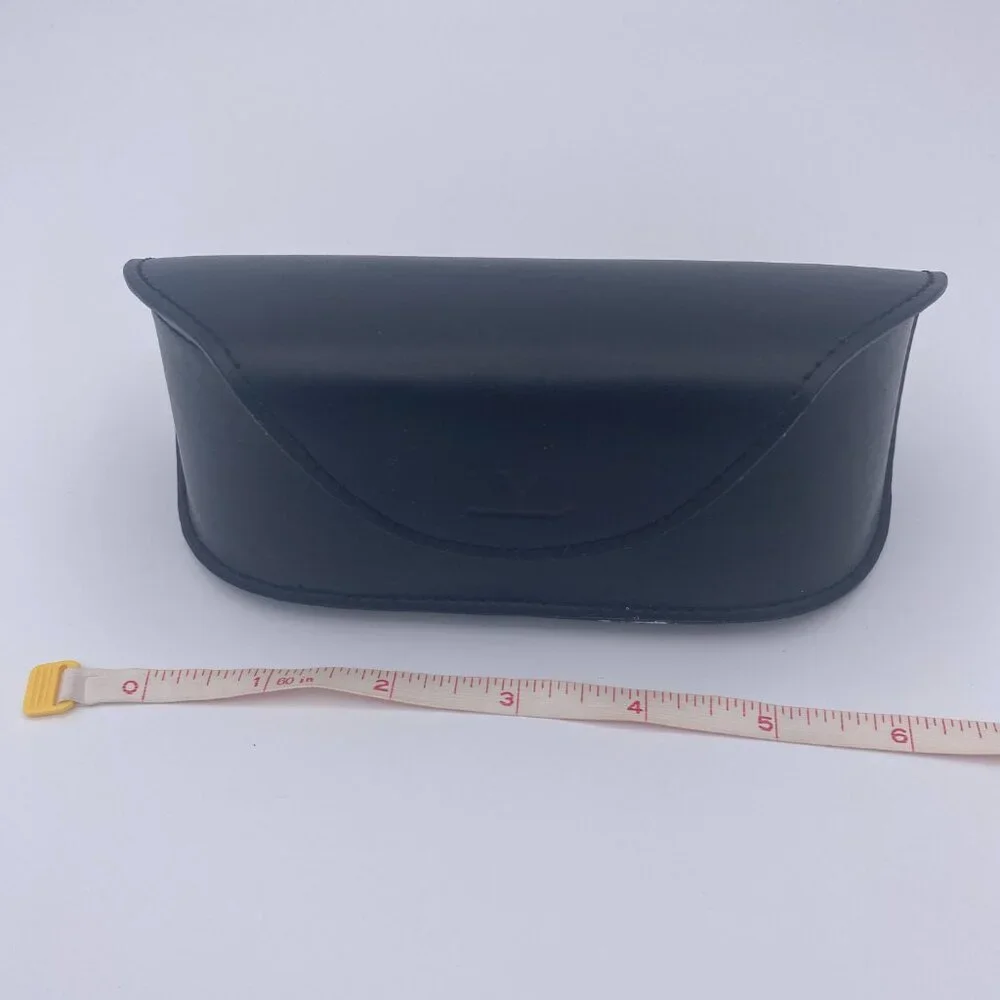 Vuarnet Sunglasses Case Set,Black Hard Leather,Belt Clip,Boxed,Cloth,Auth Card